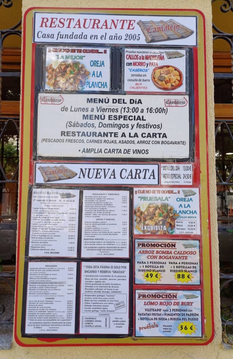 Restaurante Cantalejo Menu - Image 2